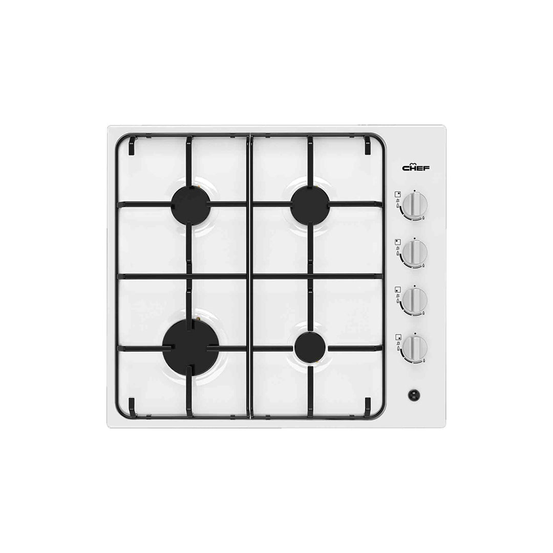 Chef 60cm Gas Cooktop in White