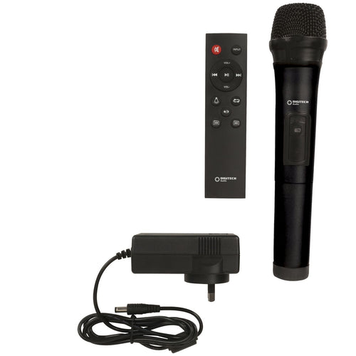 CS2497 included wireless microphone remote and power adaptor