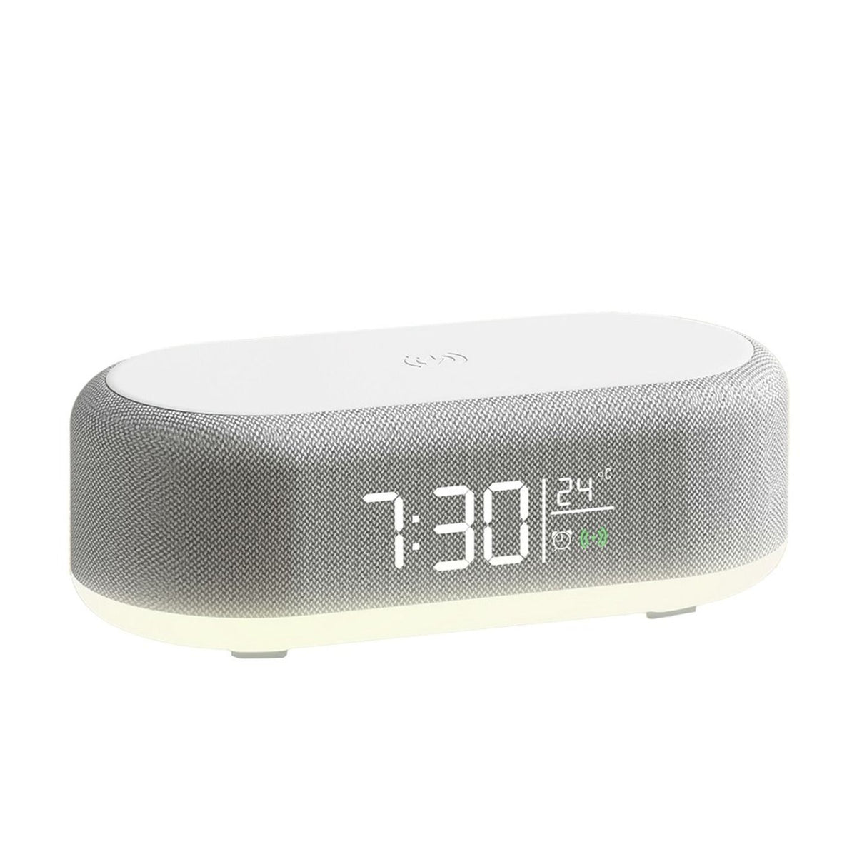 6-in-1 BT 5.3 Alarm Clock BT 5.3 speaker charging RGB night light temperature display 5W