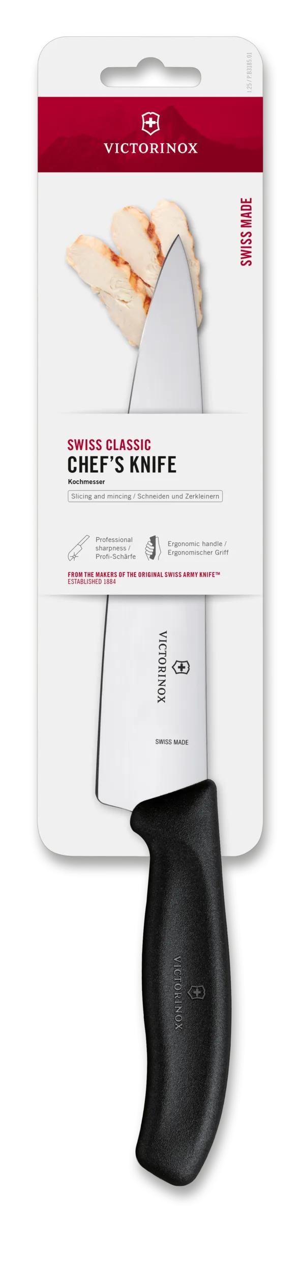 VICTORINOX SWISS CLASSIC Cook's/Carving Knife Wide 19cm - Black