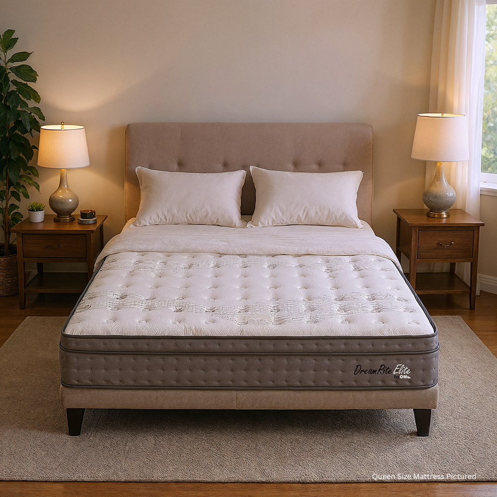 DreamRite Elite range lifestyle; mattress size varies by model