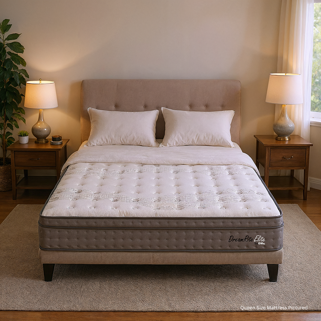 DreamRite Elite range lifestyle; mattress size varies by model