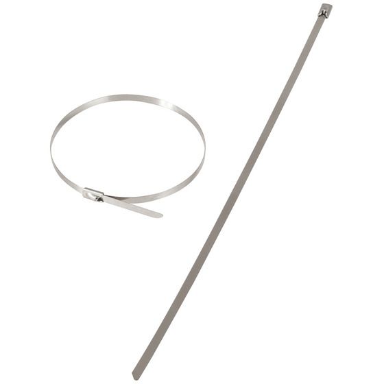 290 x 4.6mm Stainless Steel Cable Ties - 10 Pack