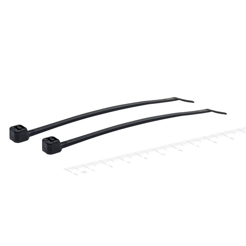 HP1200 100mm black cable ties shown beside a ruler