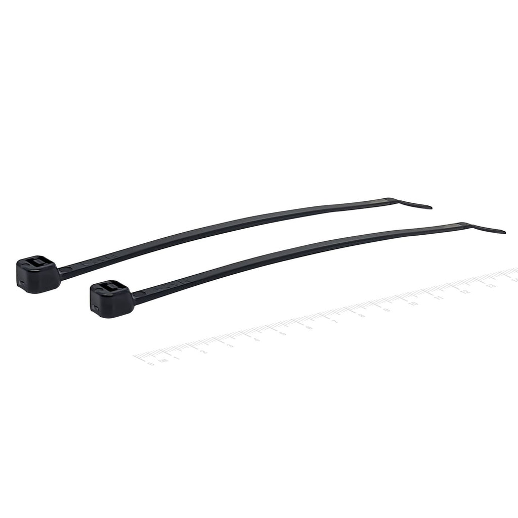 HP1201 150mm black cable ties beside a ruler