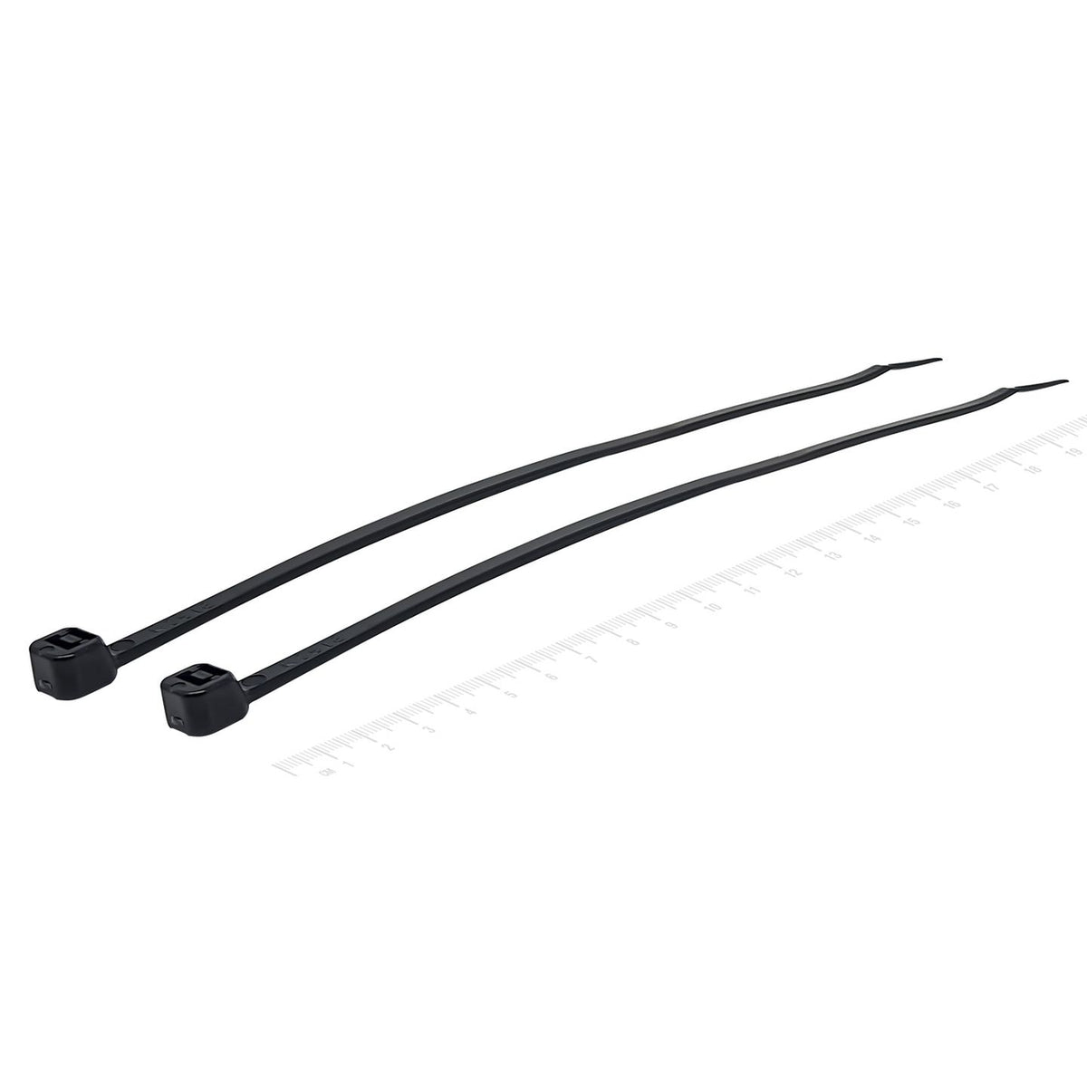 HP1202 200mm cable ties shown alongside a ruler