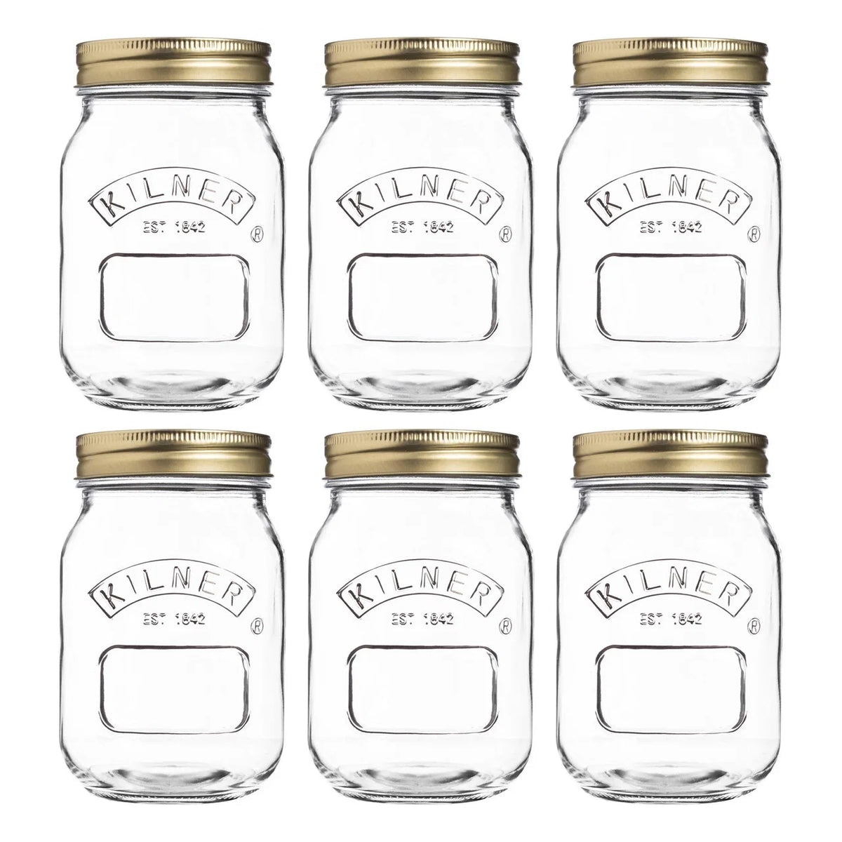 KILNER Set of 6 Genuine Preserve Jar 500ml