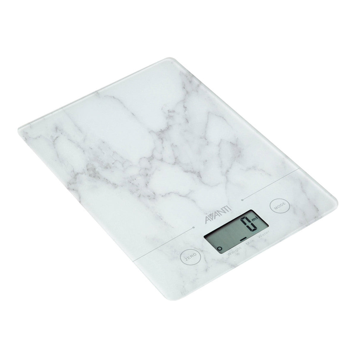 AVANTI Compact Kitchen Scale - White Marble