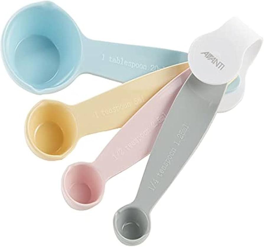 AVANTI Ribbed Measuring Spoons - Pastel