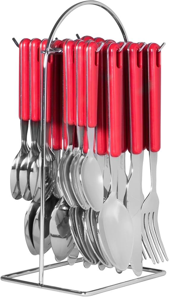 AVANTI Hanging Cutlery with Wire Frame - Red
