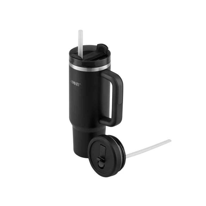 AVANTI HydroQuench Tumbler with Two Lids, 1L Black