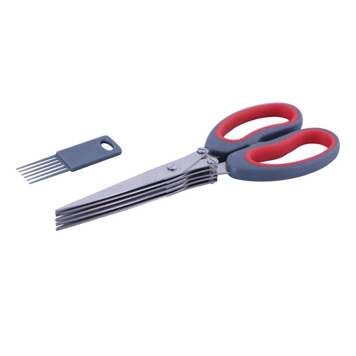 AVANTI Dura Edge 5 Blade Herb Dicing Scissor w Cleaning Comb