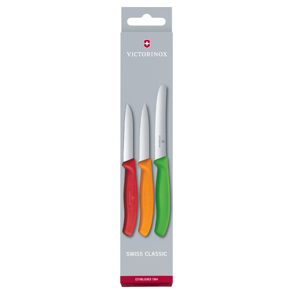 Victorinox Swiss Classic 3 Piece Paring Knife Set - Orange, Red & Blue