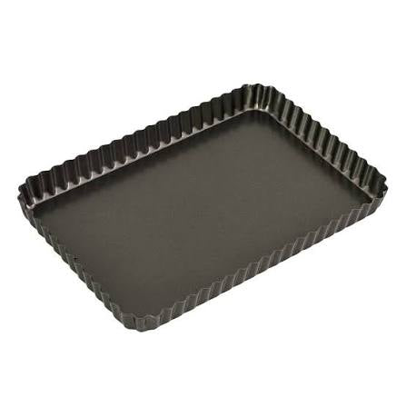 BAKEMASTER Non Stick Loose Base Rectangular Quiche Pan 31 x 21cm