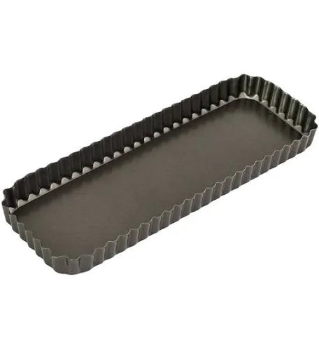BAKEMASTER Non Stick Loose Base Rectangular Quiche Pan 36 x 13cm