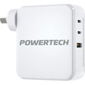 140W Dual USB-C & Single USB-A Mains Power Adaptor