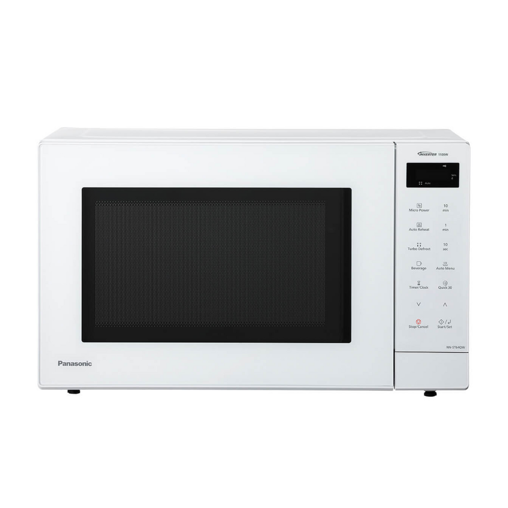 Panasonic 32L 1100W Microwave Oven Sleek White Glass