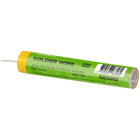 1.0mm 15g Lead Free Solder Hobby Tube
