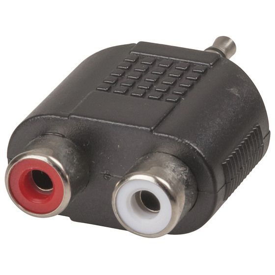3.5mm Stereo Plug to 2 RCA Sockets Adaptor
