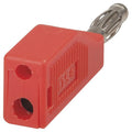 Red Quality Banana Plug - Piggy Back