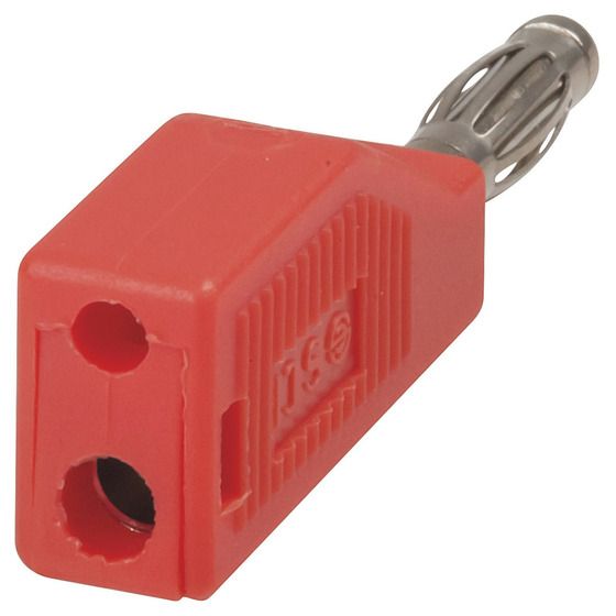Red Quality Banana Plug - Piggy Back