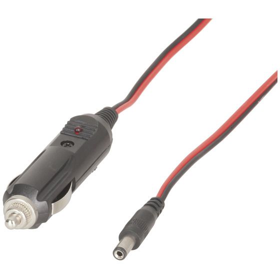 Fused Vehicle Accessory Power Plug to 2.1mm DC Plug