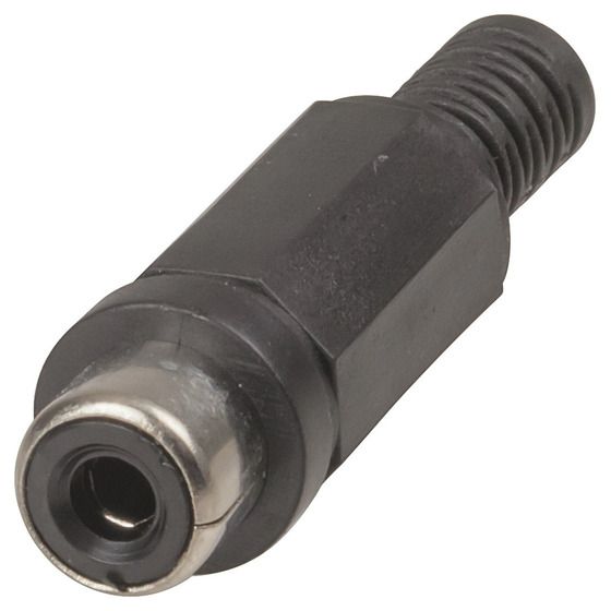 Black Plastic Line Socket RCA