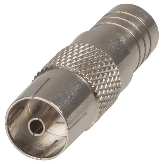 PAL TV Line Socket with RG6 Integral Crimp Ring and Centre Pin