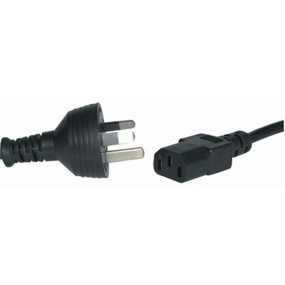 3pin Mains Plug to IEC C13 Female - 1.8m