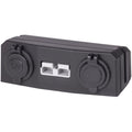Surface Mount Bracket with 50A Battery Connector, Double USB-A and Cigarette Sockets