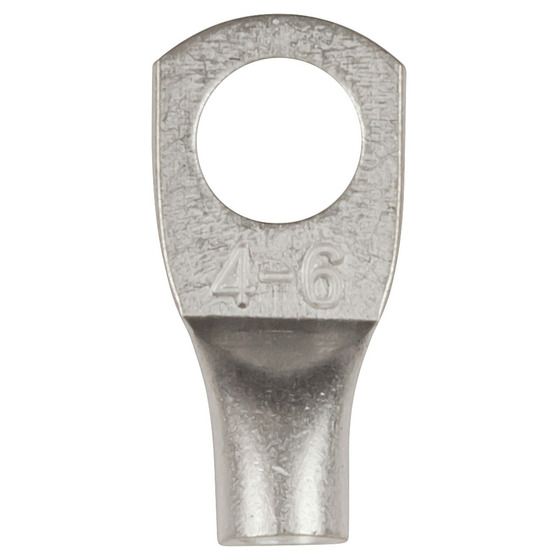 6mm Non-Insulated Eye Terminal 4mm2 14-12AWG Pack of 8