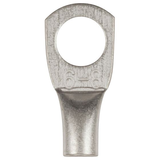 8mm Non-Insulated Eye Terminal 6mm2 12-10AWG Pack of 8