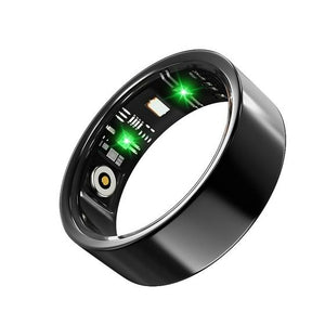 Smart Ring with Charging Case - Small, Black