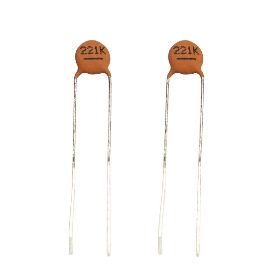 220pF 50VDC Ceramic Capacitors - Pack of 2