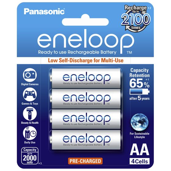 Panasonic Eneloop Ni-MH 1.2V 2000mAH - AA 4 Pack