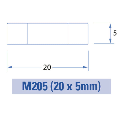 1.25A M205 Quick Blow Fuse 250VAC alternate view 1