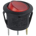 SPST Round Red Illuminated Actuator Rocker Switch