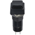 SPST Pushbutton - Black Actuator - Latching