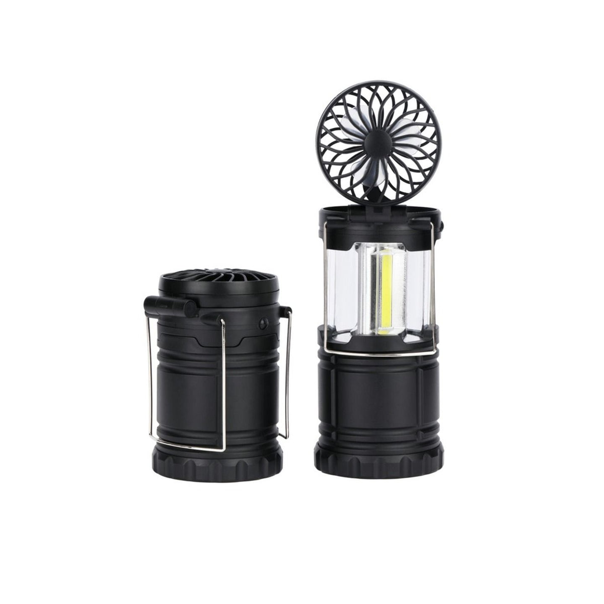 ST3151 lantern and fan showing collapsed and extended positions