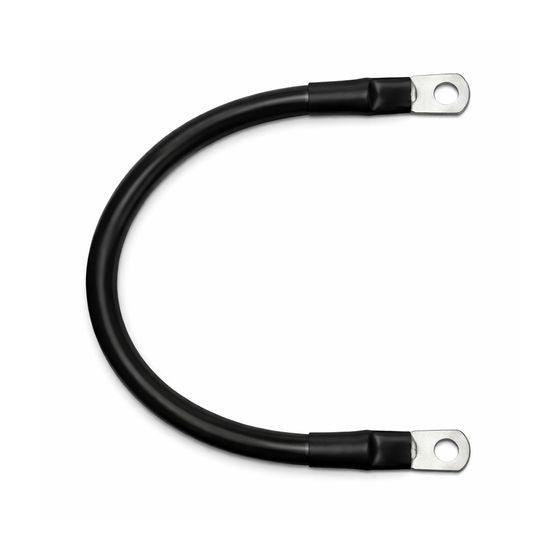 4 Gauge Tinned Battery Power Lead - Black - 450mm