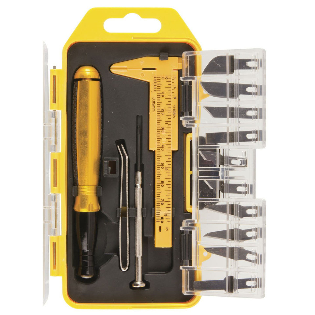 TH1916 hobby knife set with blades and tools shown