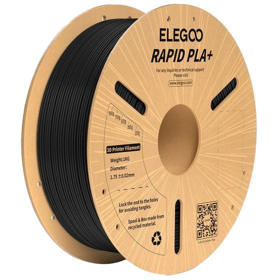 Elegoo Rapid PLA+ filament Black 1.75mm 1kg