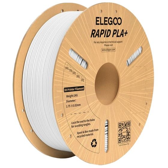 Elegoo Rapid PLA+ filament White 1.75mm 1kg