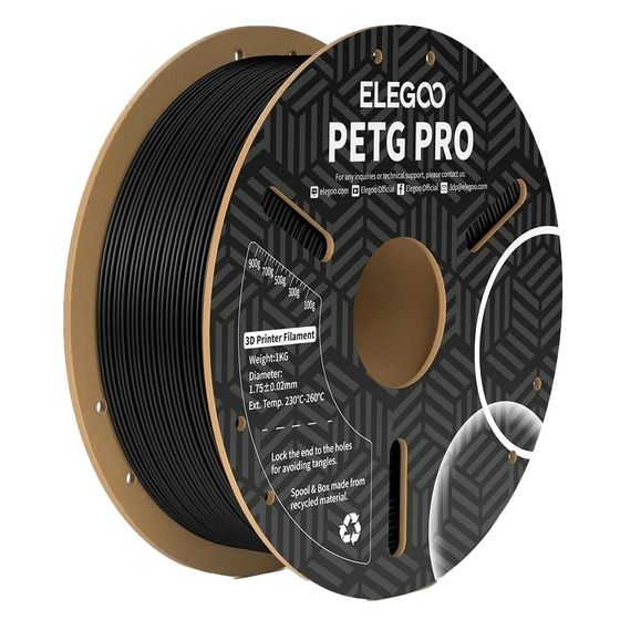 Elegoo PETG Pro filament Black 1.75mm 1kg