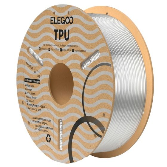 Elegoo TPU 95A filament Clear 1.75mm 1kg