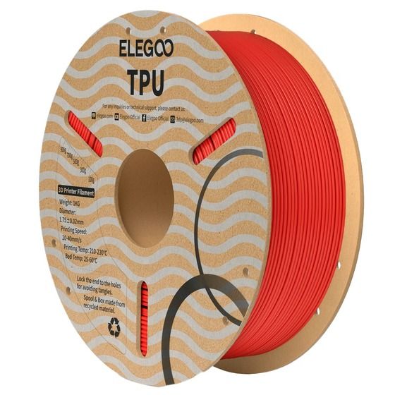 Elegoo TPU filament Red 1.75mm 1kg