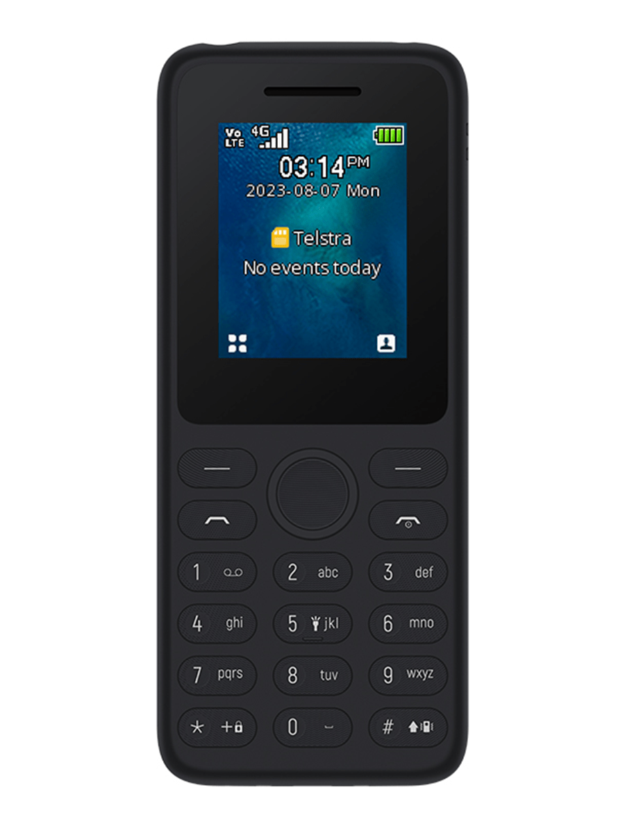 Telstra T-Lite 4G Blue Tick Pre-Paid Mobile Phone - Black