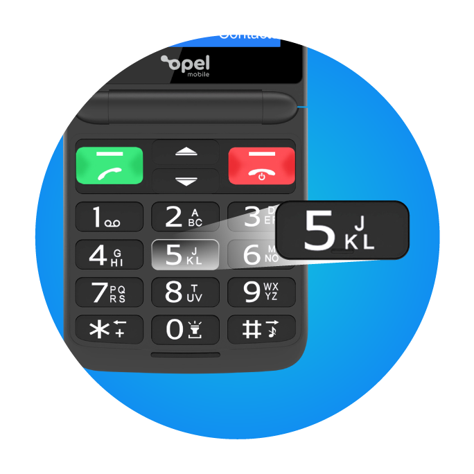 Opel FlipFold physical keypad detail
