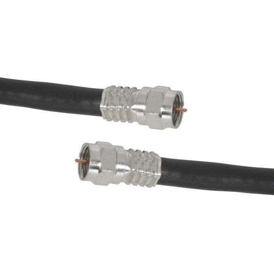 10m High Quality RG6 Quad Shield Cable with Crimped Connectors