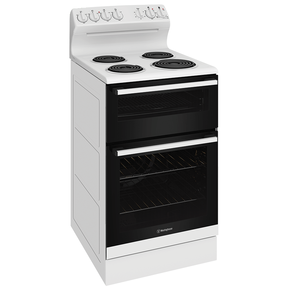 Westinghouse WLE522WC white freestanding cooker — clean manufacturer product image